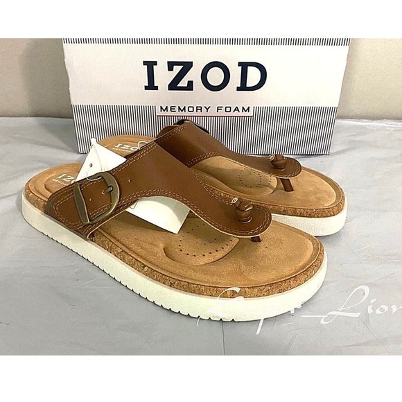 NEW IZOD Women's Charcy Adjustable Strap Memory Foam Sandal - Picture 3 of 8